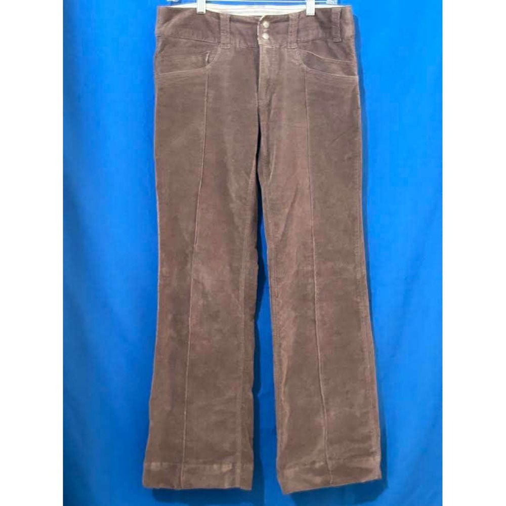 Athleta Brown Corduroy Flare Pants Womens 8T Tall Cotton Stretch 42277